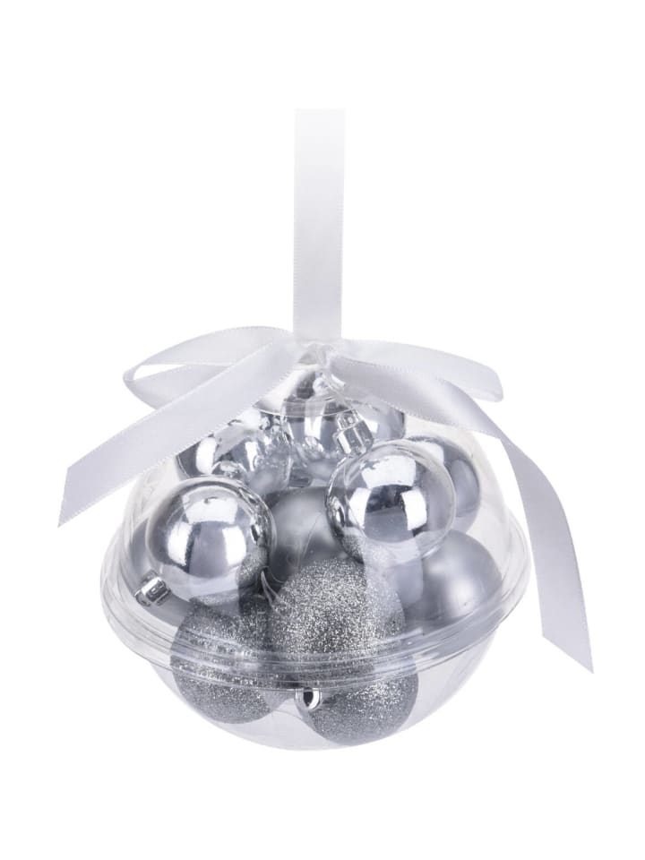 Weihnachtskugeln in silber