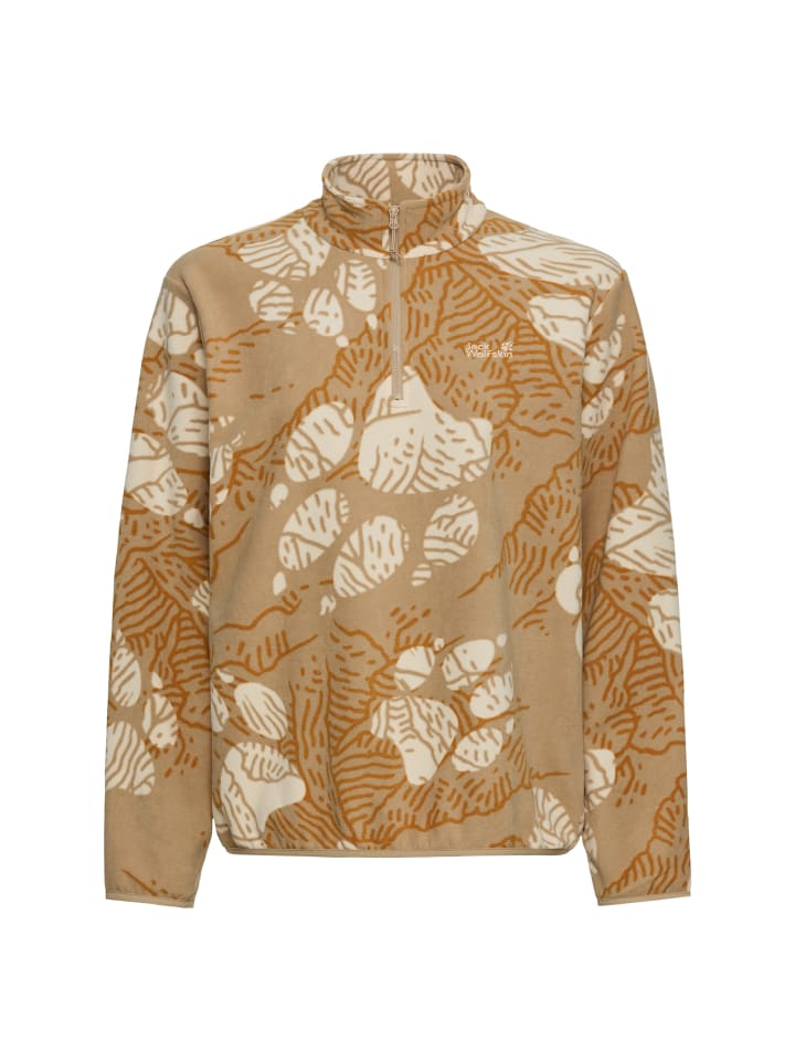 Fleecepullover Paw Era 100 Print Half-Zip in Beige
