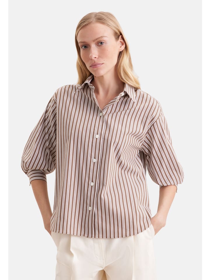 Hemdbluse Oversized in Braun