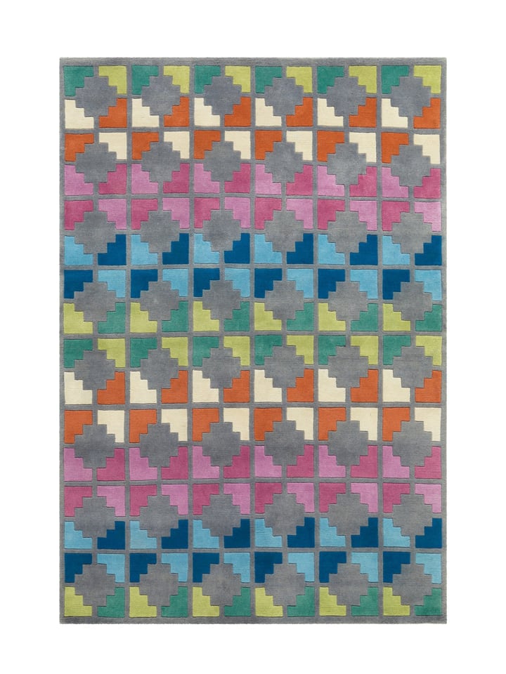 Wohnzimmer Teppich – Kurzflorteppich Cristal 8019 in multi - rechteckig