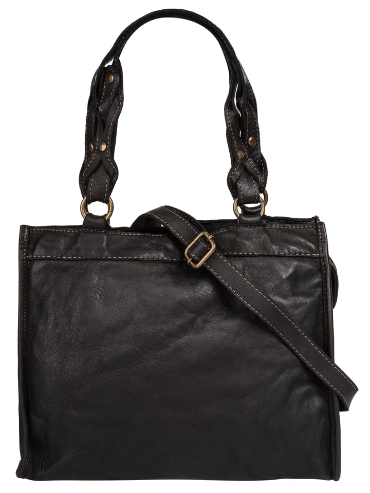 Shopper echt Leder in schwarz