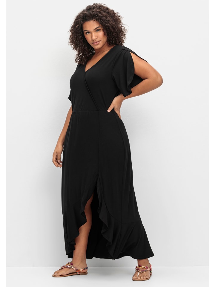 Jerseykleid in schwarz
