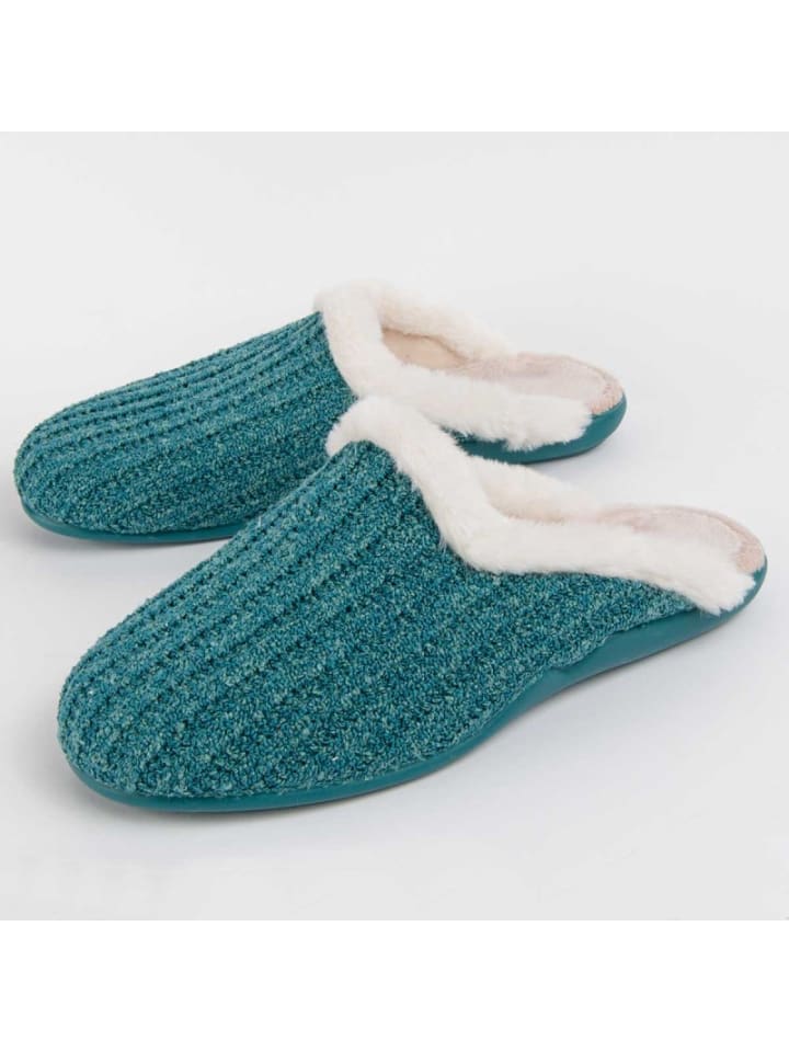 Hausschuhe Louslip Green in Grün