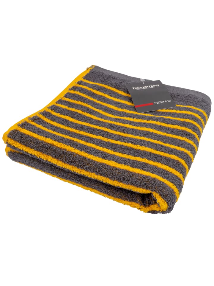 Frottier-Line Stripes Duschtuch in gelb