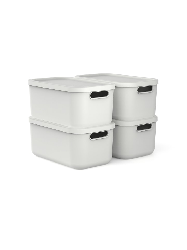 Aufbewahrungsbox 4er Set 12 l ALBULA LIGHT