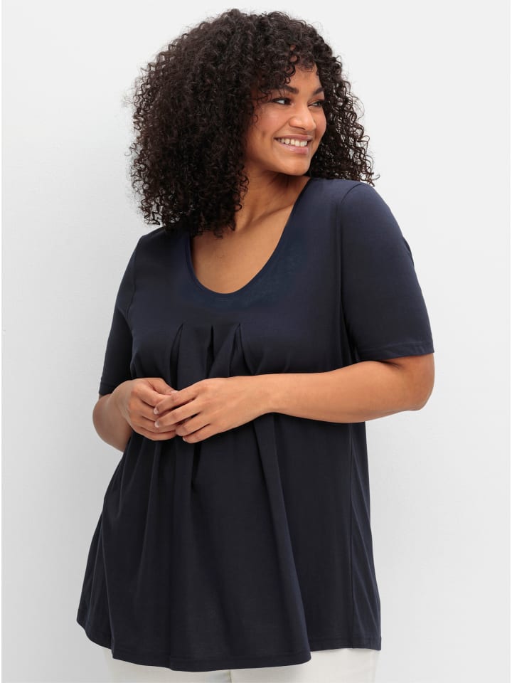 T-Shirt in tiefblau