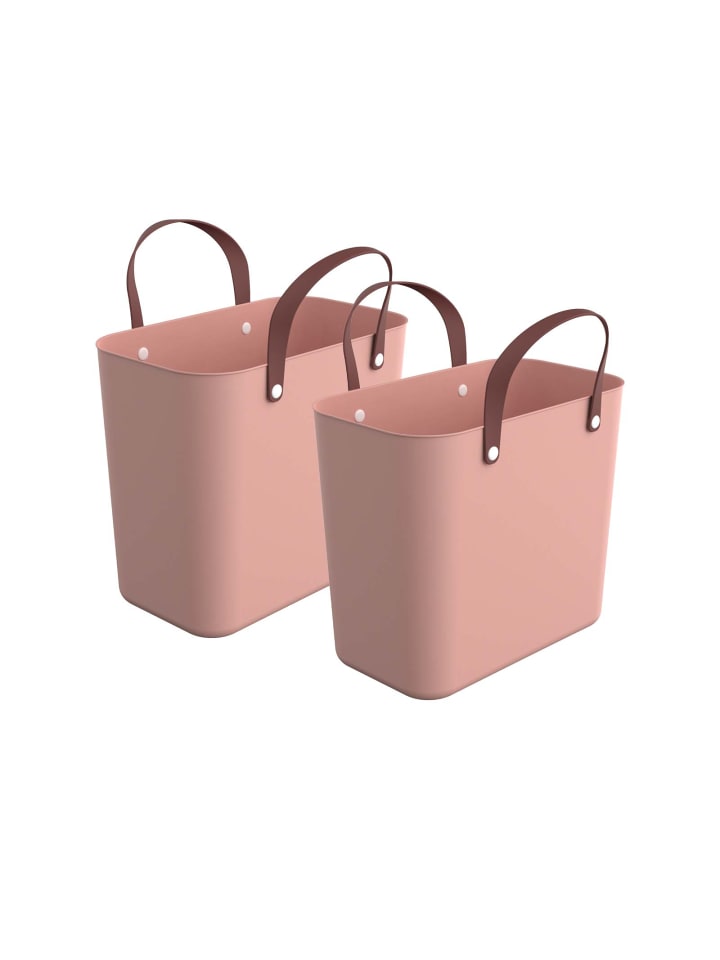 Albula 2er-Set Einkaufskörbe Taschen 25l in Mauve Rosa