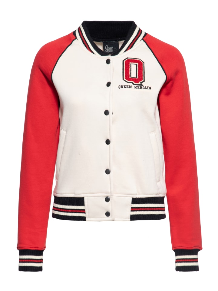 Queen Kerosin College Sweatjacke Q in rot