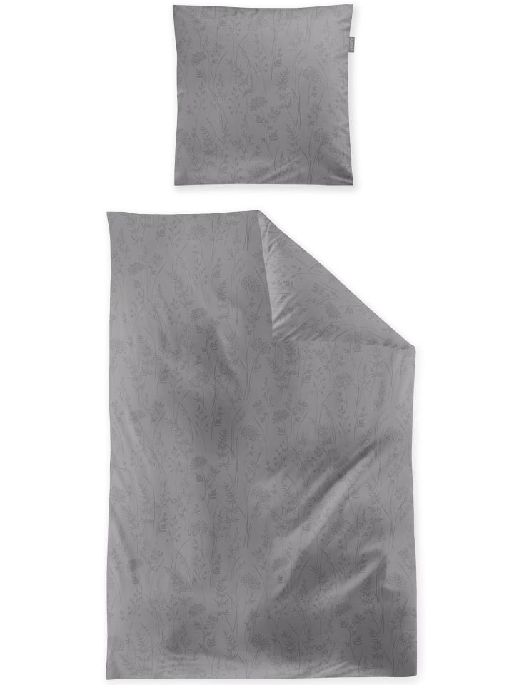 Premium-Jacquard-Satin Bettwäsche in graphit