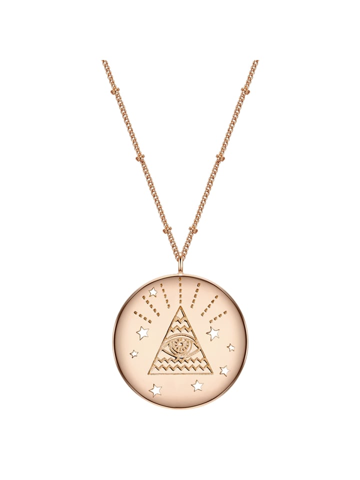 Halskette Allsehendes Auge aus Sterling Silber in roségold