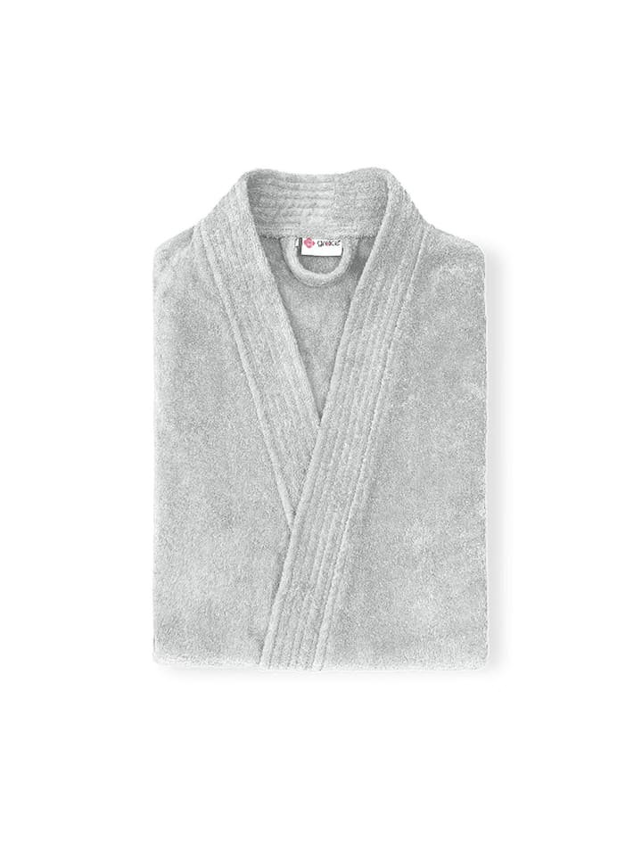 Bademantel Kimono in Silber