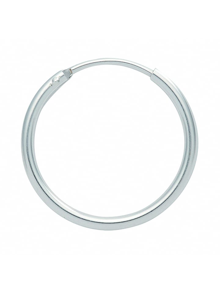 Damen 925 Silber Ohrringe / Creolen Ø 13 mm in silber