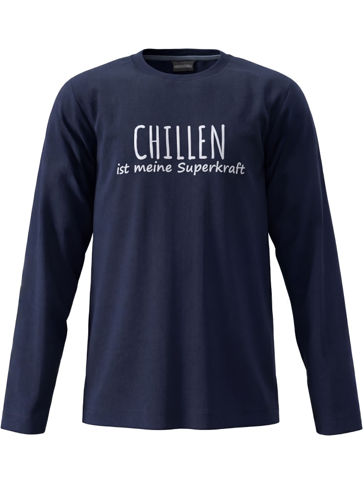Langarmshirt in marine