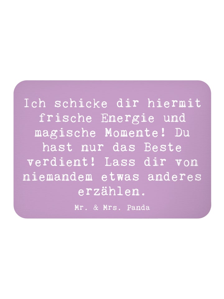 Kühlschrankmagnet Spruch Freude und Energie mit... in Lavendeltraum
