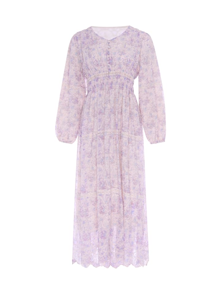 Women Dress in Lavender Multicolor