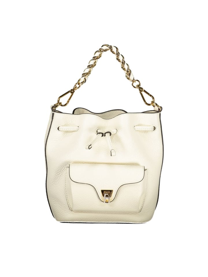 Weiß Handtasche aus Leder