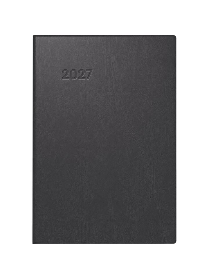 Taschenkalender 723 7,6x11,2cm 1 Woche/2 Seiten Kunststoff schwarz ...
