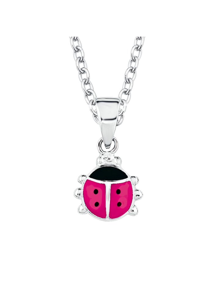 Kette mit Anhänger Silber 925, rhodiniert in Pink