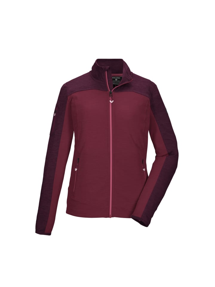 Powerstretchjacke mit verschliebaren Taschen in rot