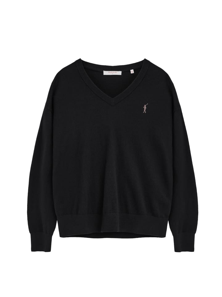 Pullover WOMAN RIGBY GO V WOOL W IO LONG SLEEVE REGULAR FIT in Schwarz