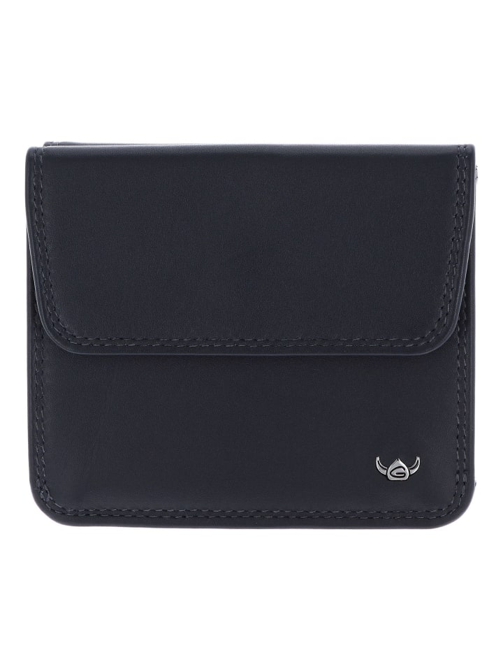 Polo Geldbörse RFID Schutz Leder 10.5 cm marineblau