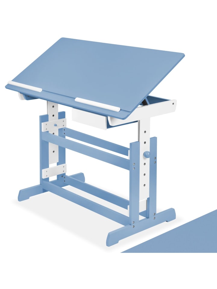Höhenverstellbarer Computertisch aus Holz, Maße 109 x 55 x 94 cm