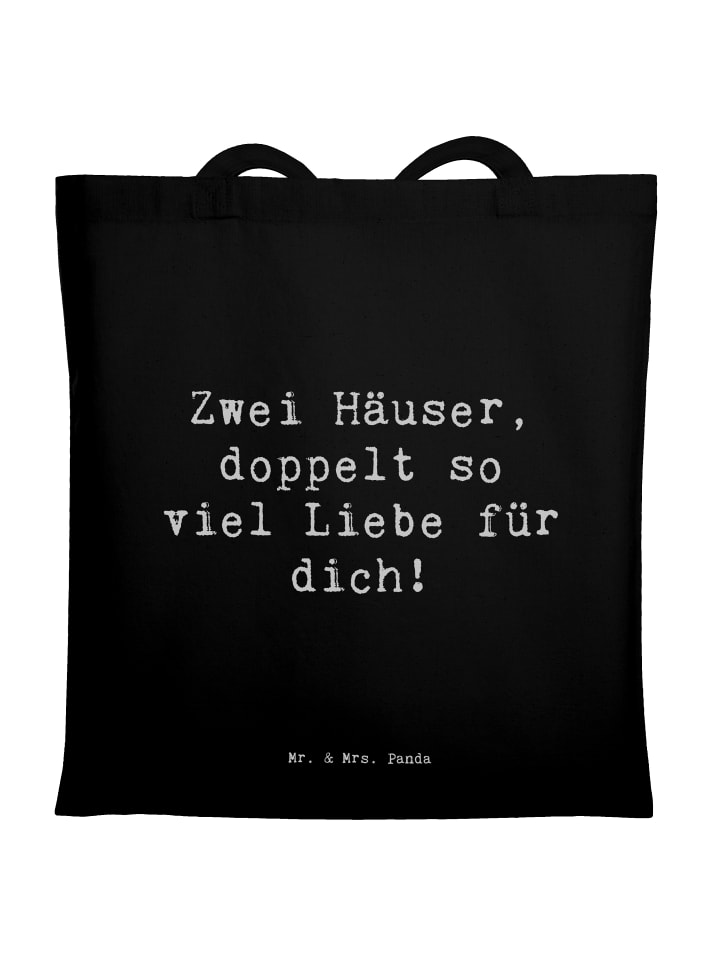 Tragetasche Spruch Trennung von den Eltern mit ... in Schwarz
