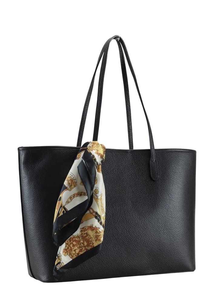 Schultertasche " Shopperella " in schwarz