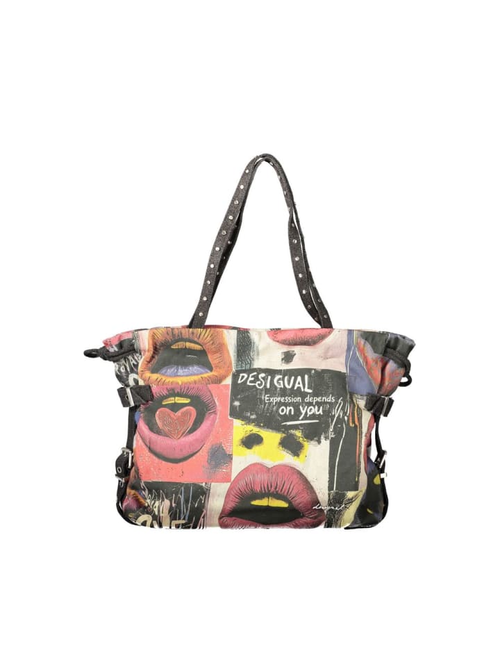 Schwarz Baumwolle Damen Tasche
