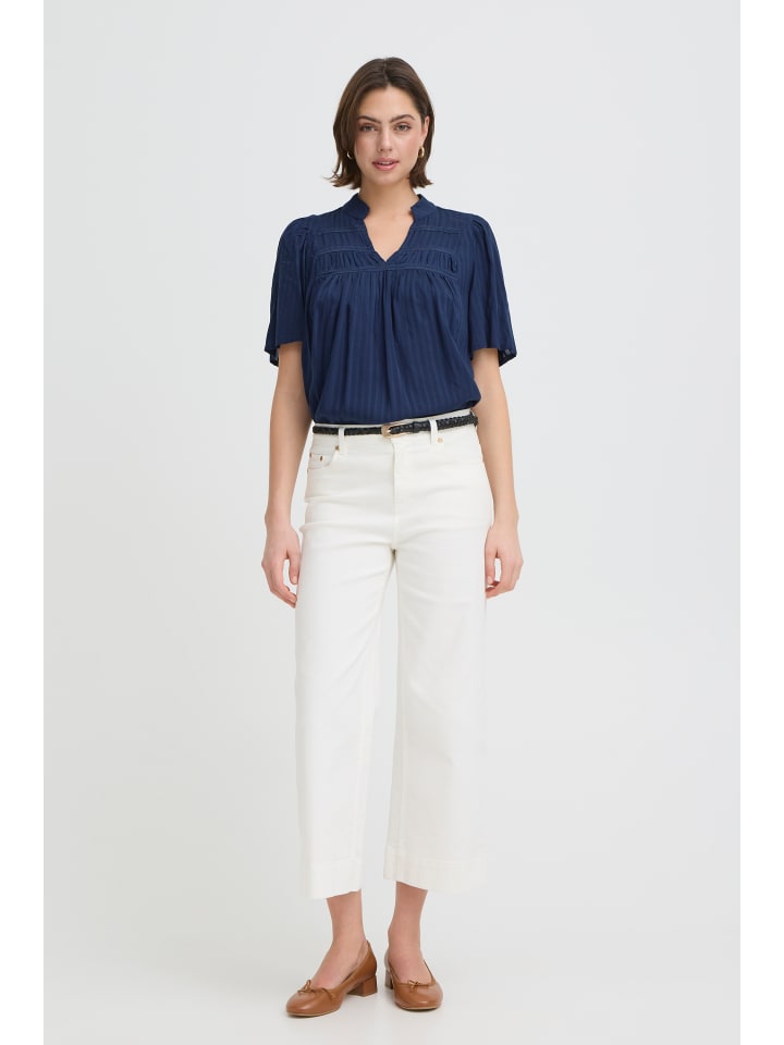 Kurzarm-Bluse FRVILLIA Relaxed fit in Navy Blazer