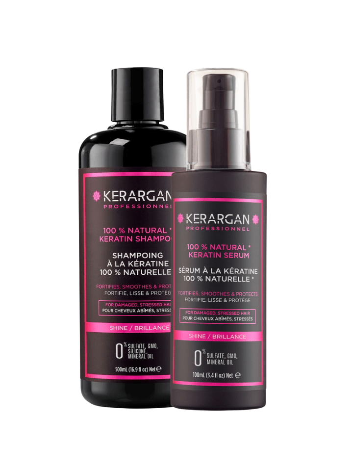 2tlg. Set: Shampoo und Serum mit Keratin, 500+100ml