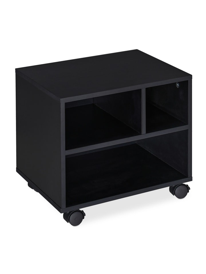 2 x Rollcontainer in Schwarz
