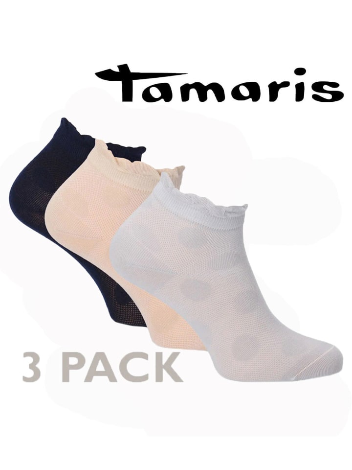 Sneaker-Socke in grau, beige und marine