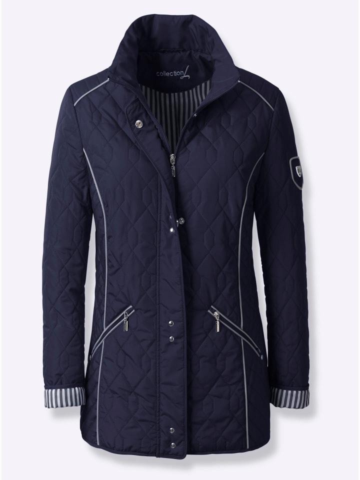 Steppjacke in marine
