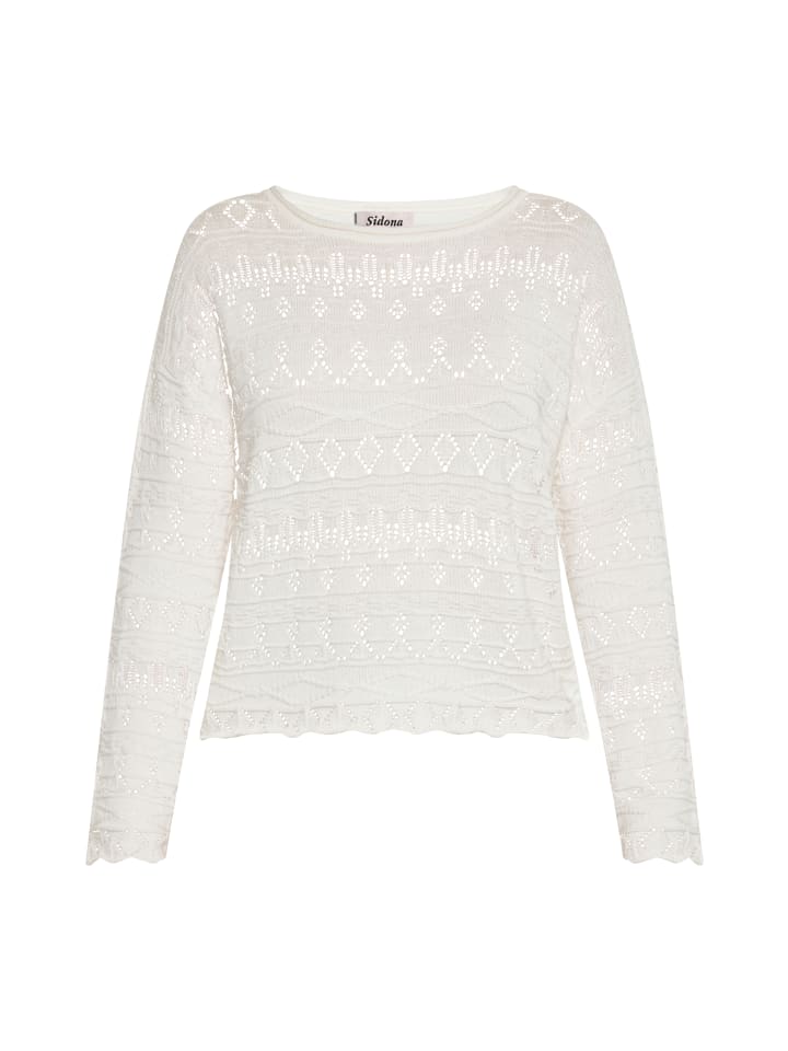 Damen Pullover in Wollweiss