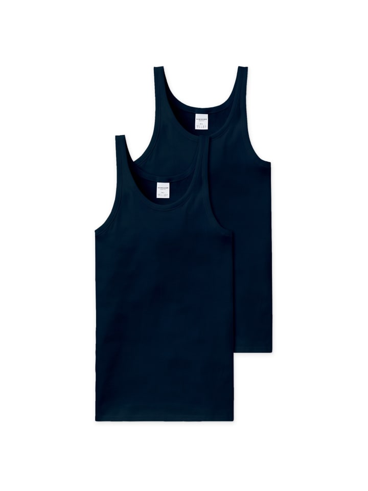Unterhemd 2er Pack in Blau