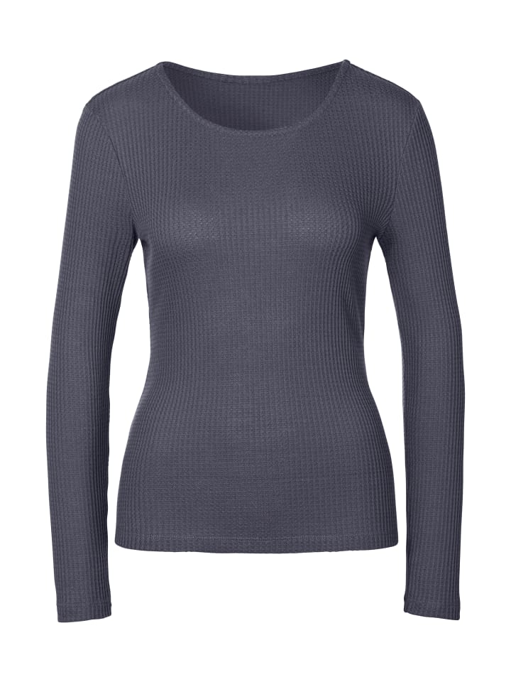 Langarmshirt in navy