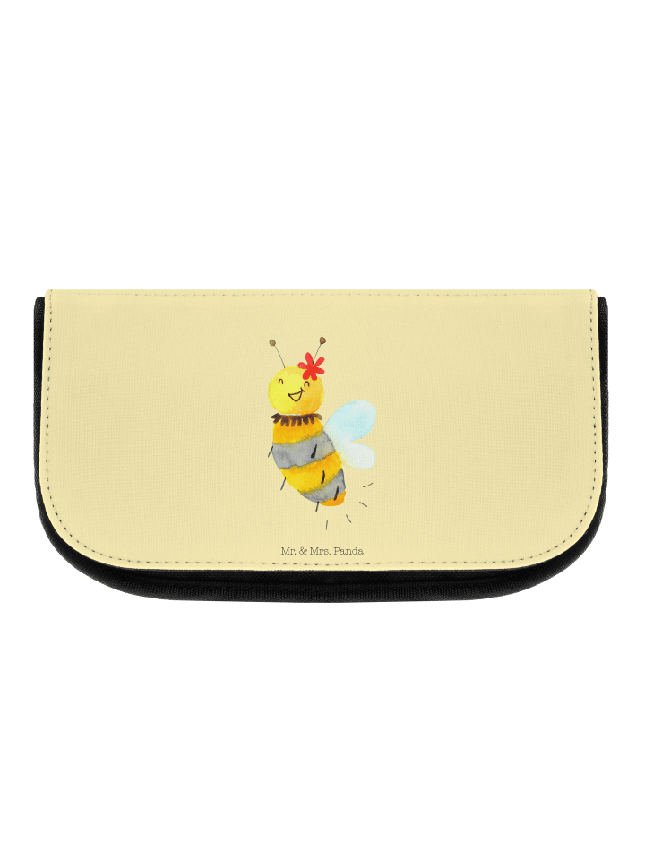 Make-up-Tasche Biene Blume ohne Spruch in Gelb Pastell