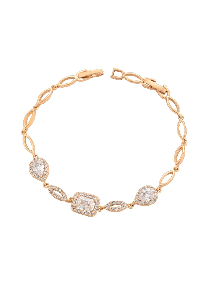 Women Bracelet in Rose Gold White