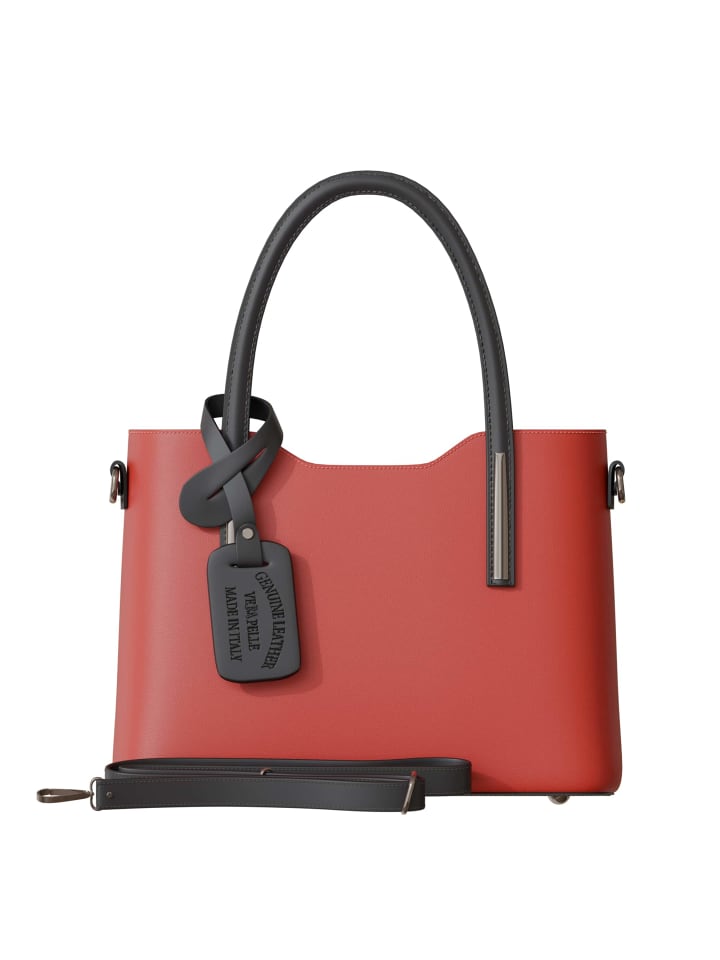 Henkeltasche in Rosso/Nero