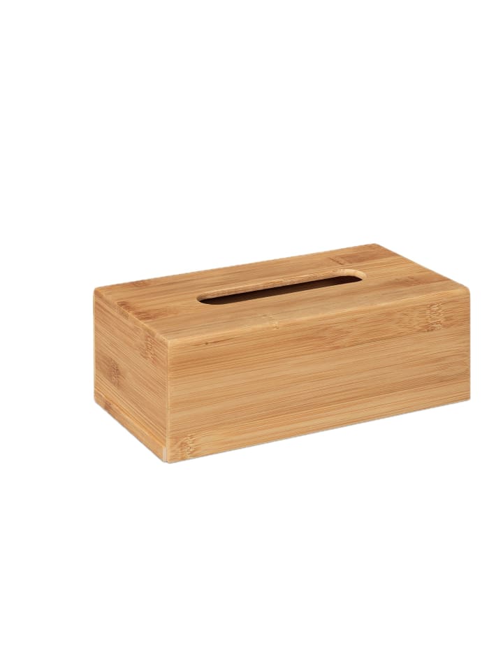 2 x Kosmetiktücherbox in Natur - (B)24,5 x (H)8,5 x (T)13,5 cm