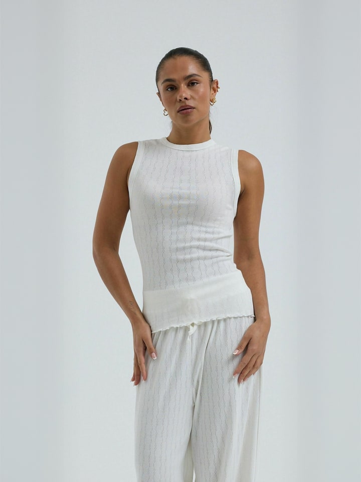 Top Jacquard in Off-white