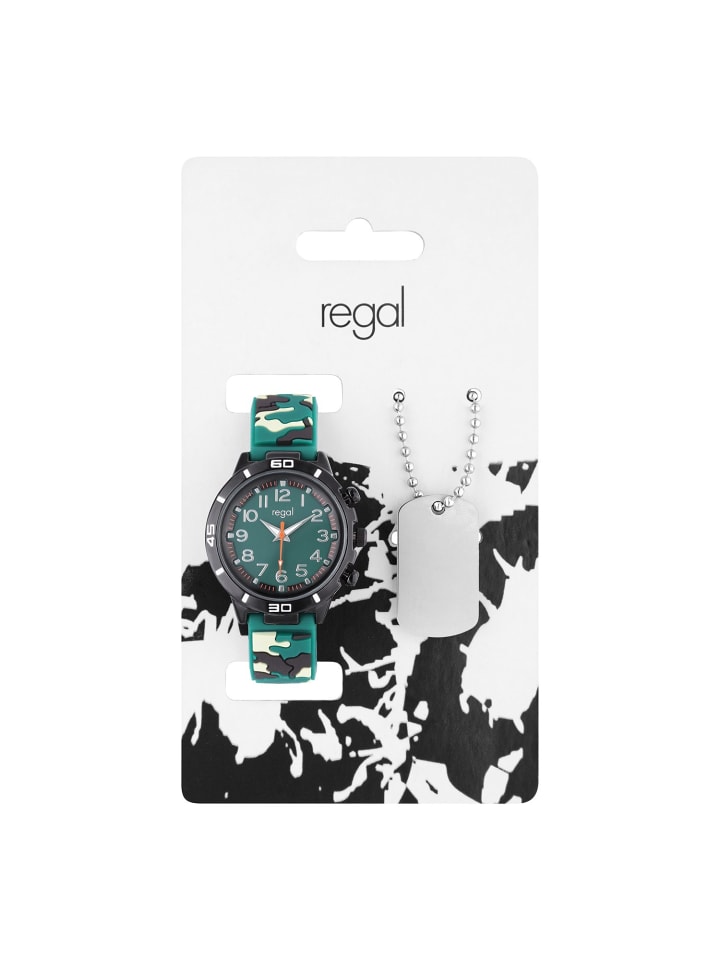 Kunststoff Quarzuhr Regal Schwarz