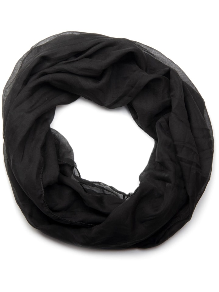 Seidiger unifarbener Loop in Schwarz