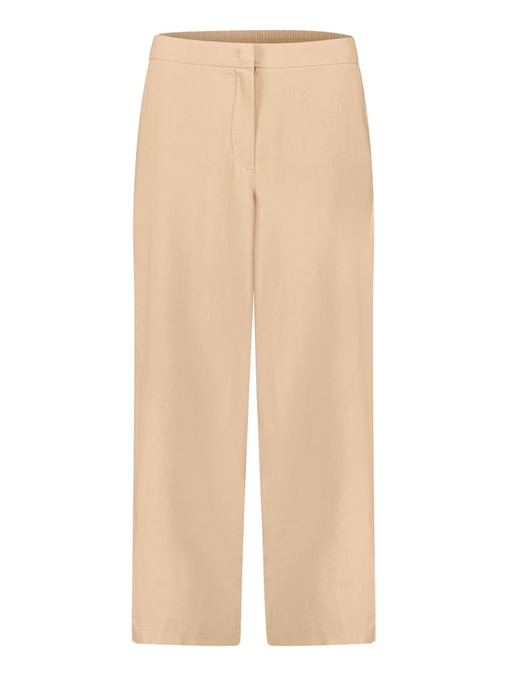 Leinenhose unifarben in Beige