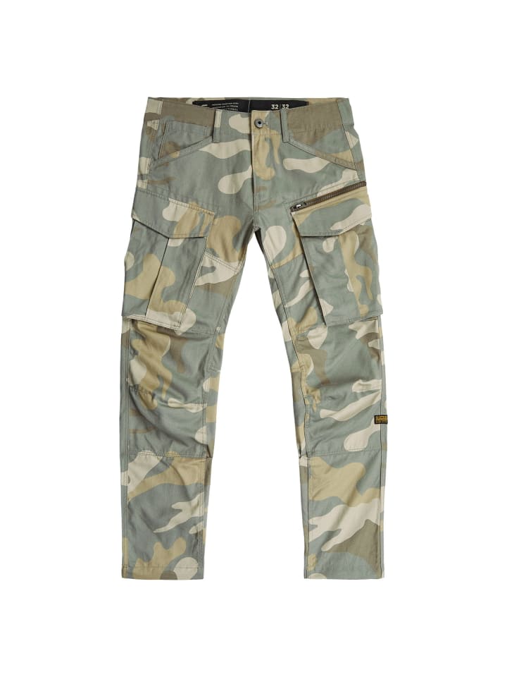 Jeans in Grün/Beige