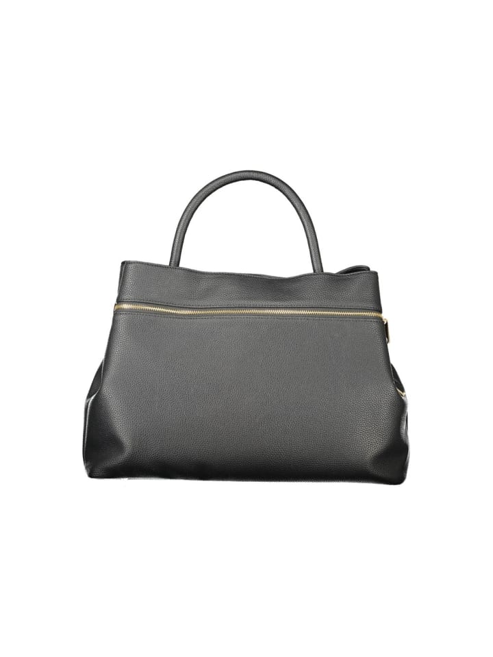 Schwarz Polyurethan Damen Tote-Bag Tasche