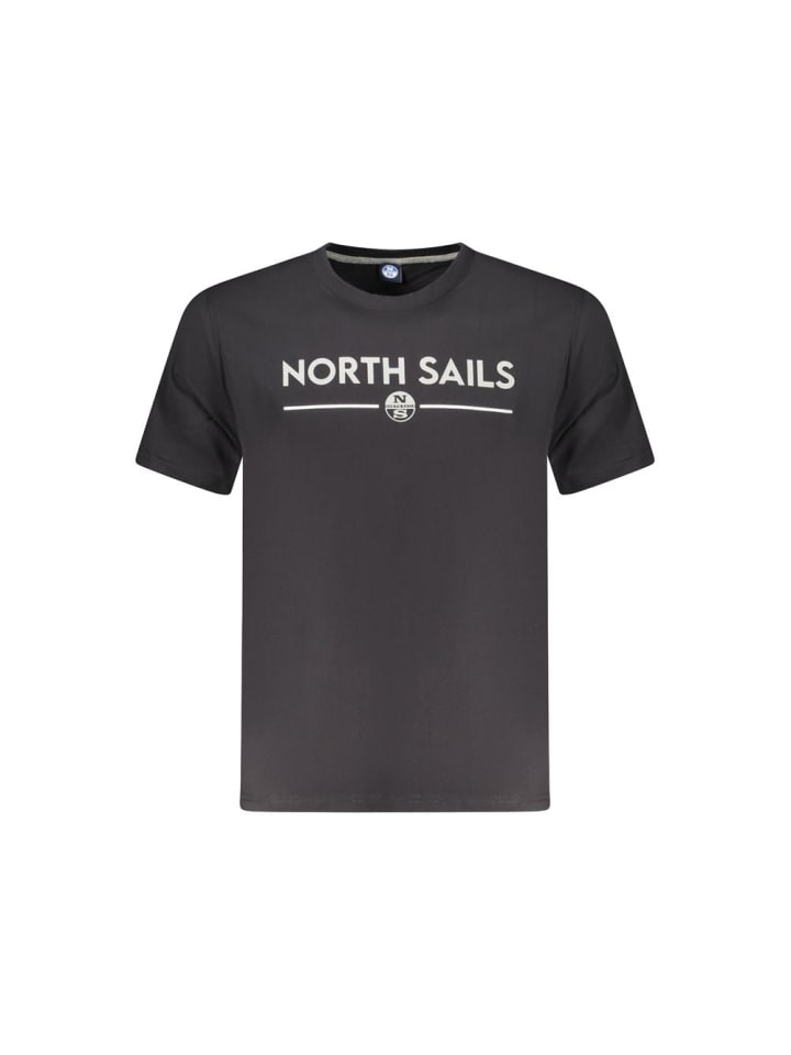 Schwarz Baumwolle Herren T-Shirt