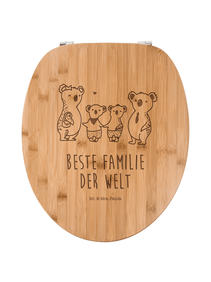 WC-Sitz Koala Familie zwei mit Spruch in Transparent