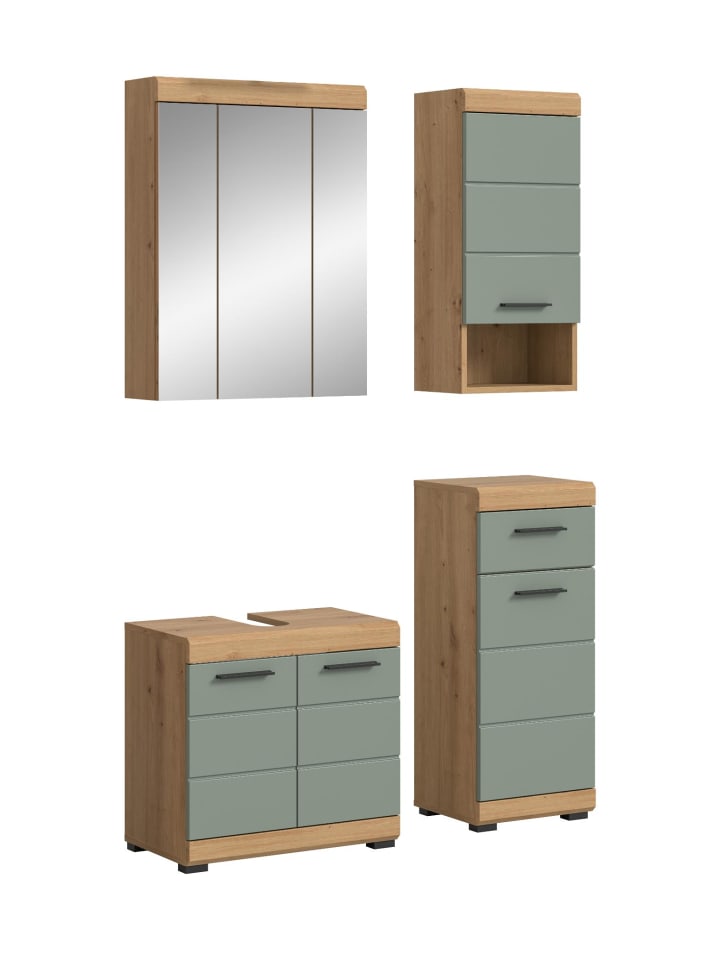 Badmöbelset Scout (4-teilig) Staubgrün 112 x 34 cm